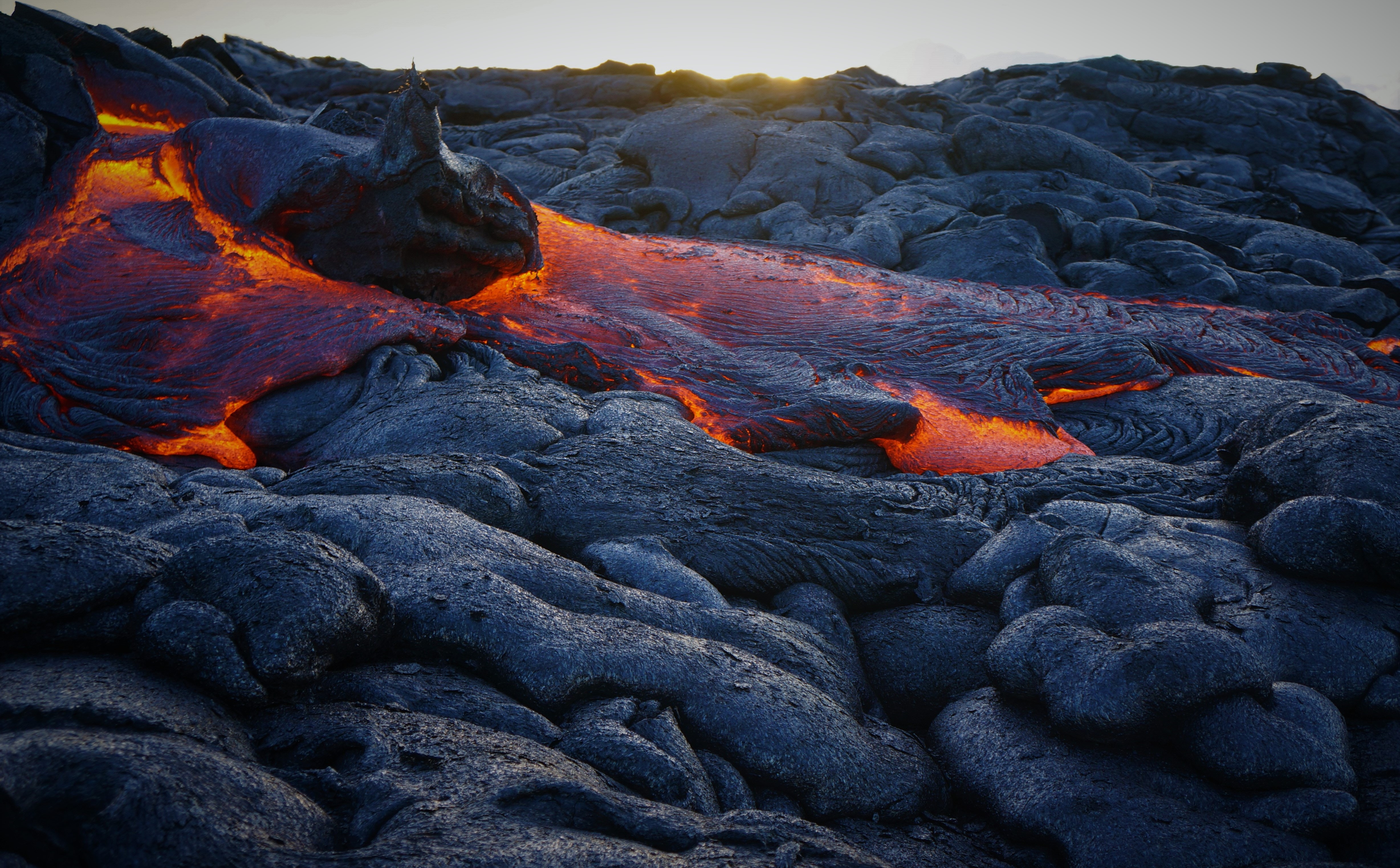 Imagem de lava na superficie