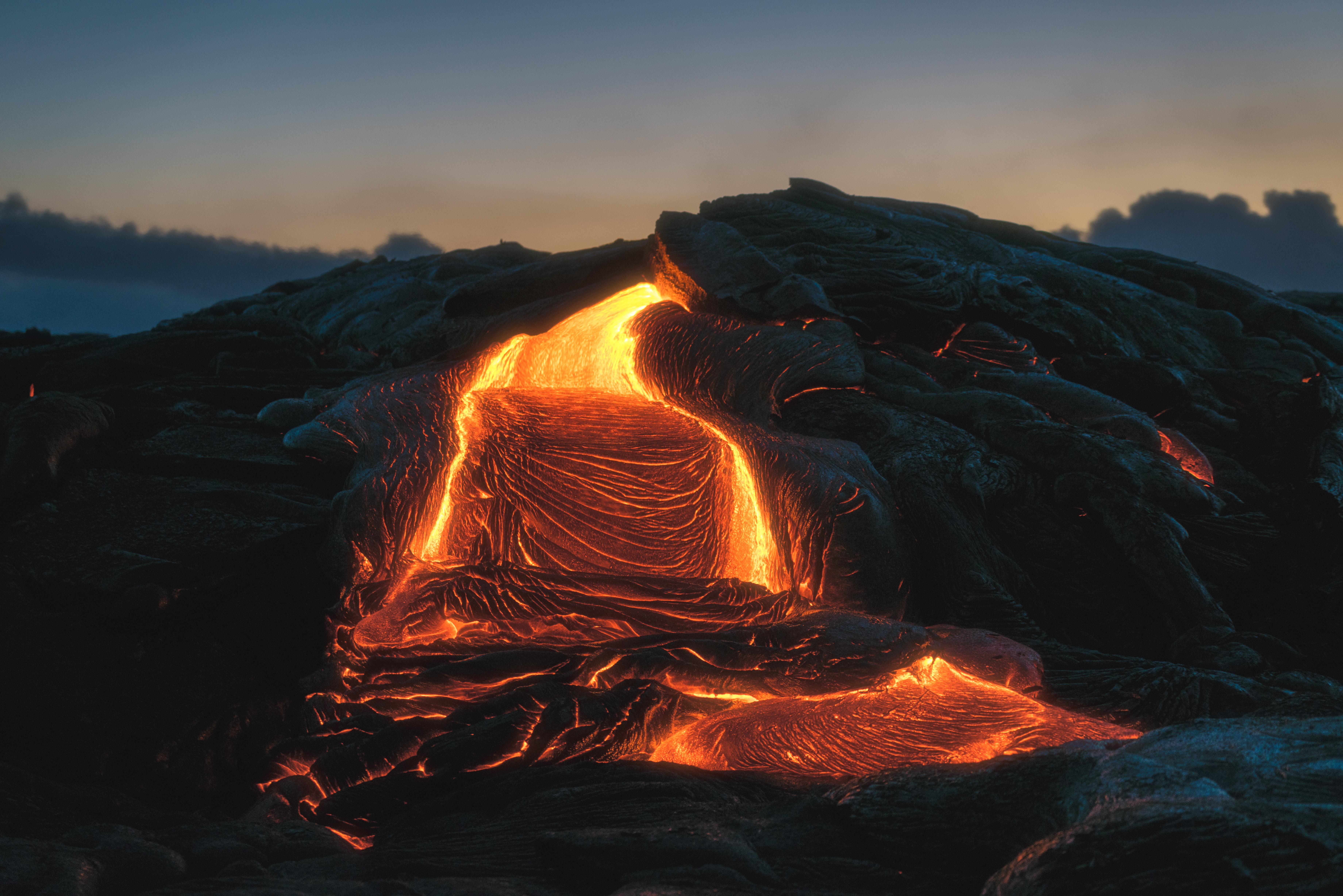 Vulcão em erupção