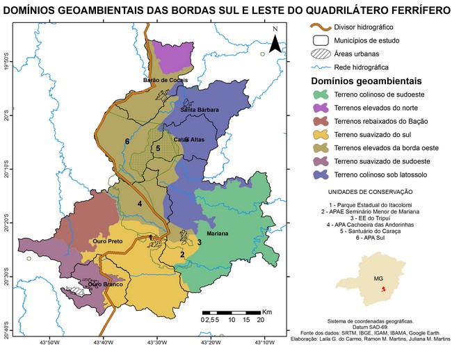 Mapa Quadrilátero Ferrífero