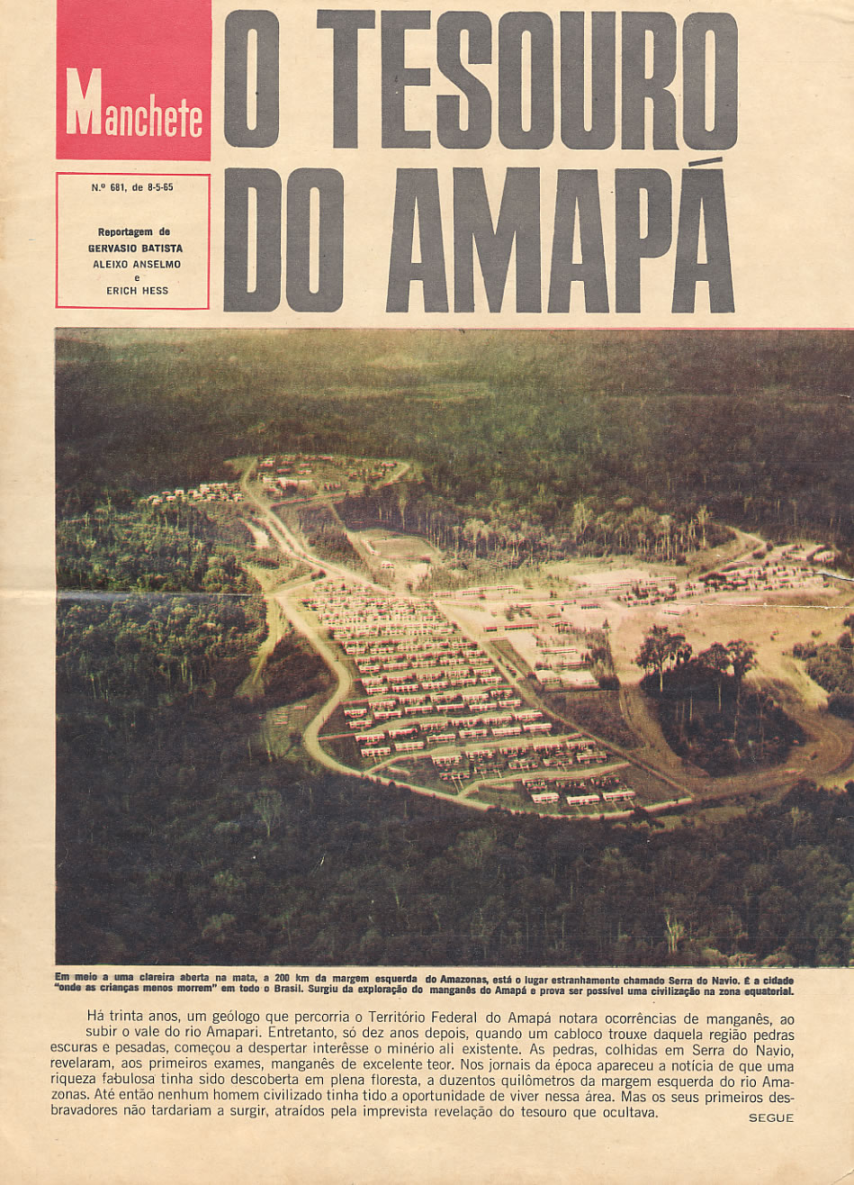 Capa de uma revista falando da mineração no Amapá