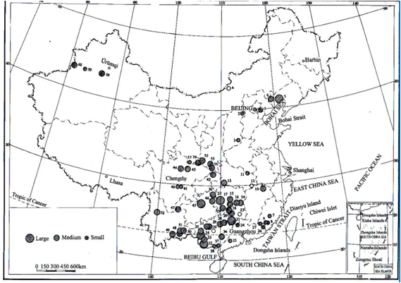 As reservas de manganês em mapa