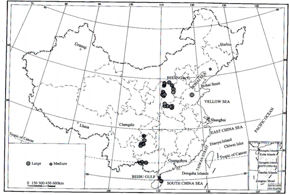 As reservas de bauxita em mapa