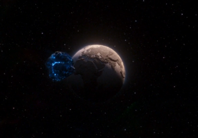 Meteorito de Vibranium atingindo a Terra em Pantera Negra (2018)