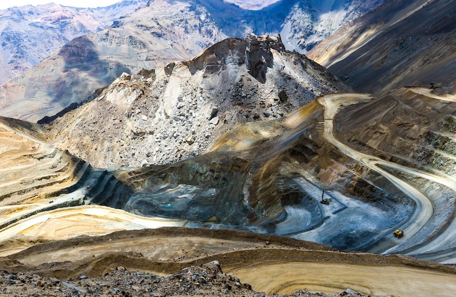 Mineração de cobre (Cu) no Chile. FONTE:Opetroleo
