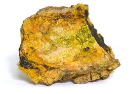 Foto do minério de urânio, explorado no nordeste brasileiro.