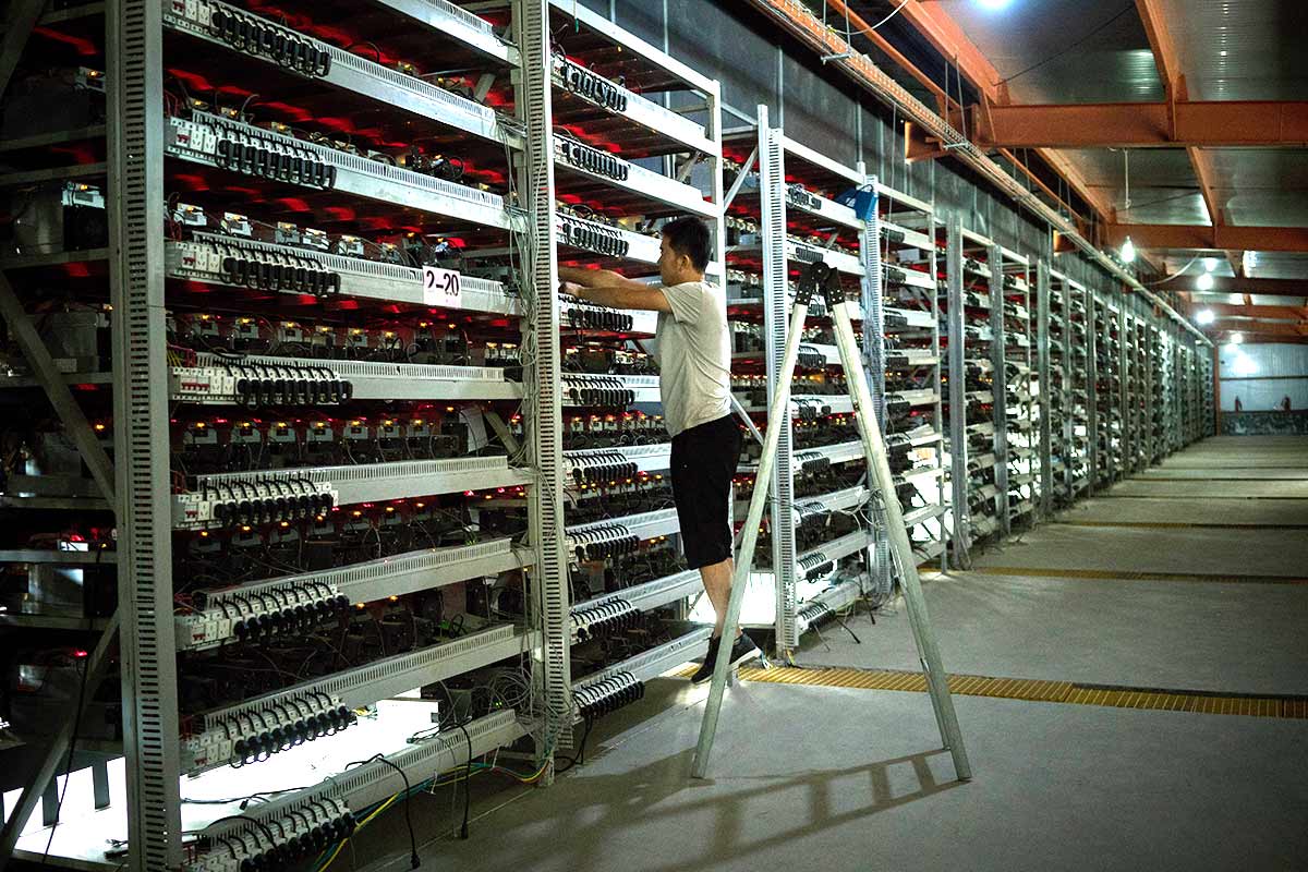 Energia gasta nos enormes centros de mineração de criptomoedas