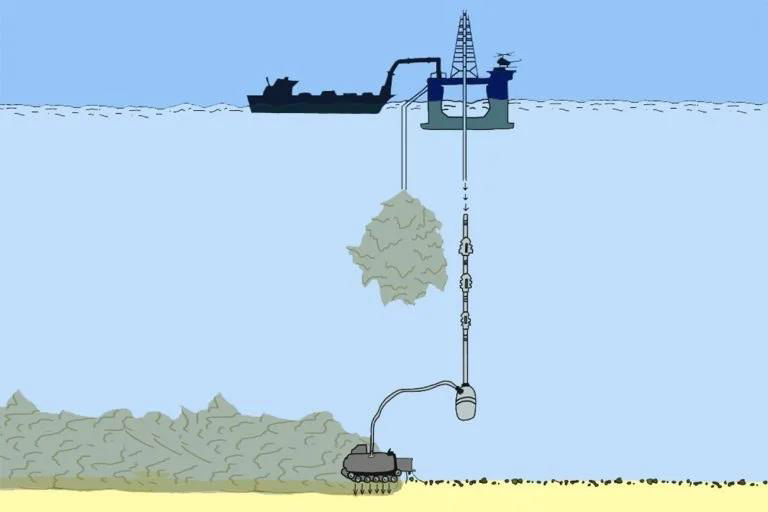Maquinário para a mineração submarina